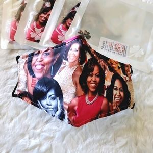 FLOTUS Michelle Obama collage photos face mask